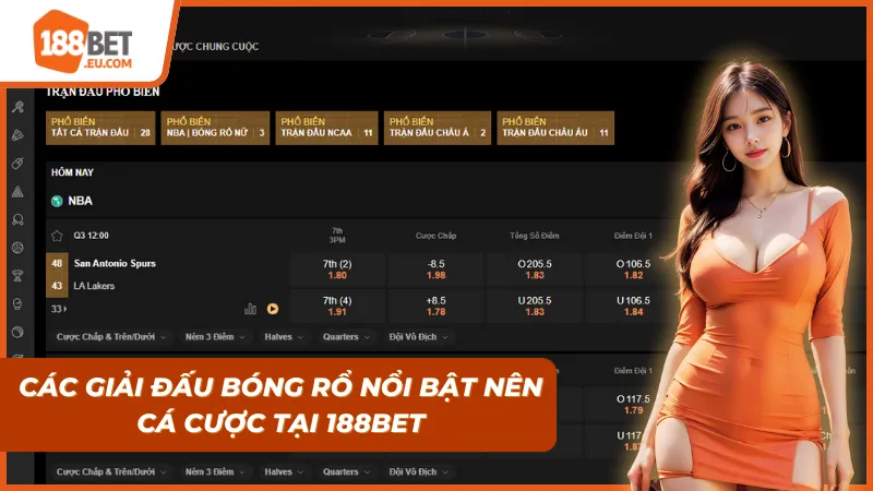 Các giải bóng rổ nổi tiếng nên cá cược tại 188bet