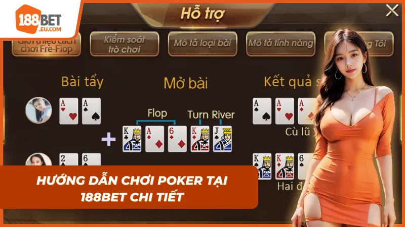 Hướng dẫn các bước tham gia Poker 188BET