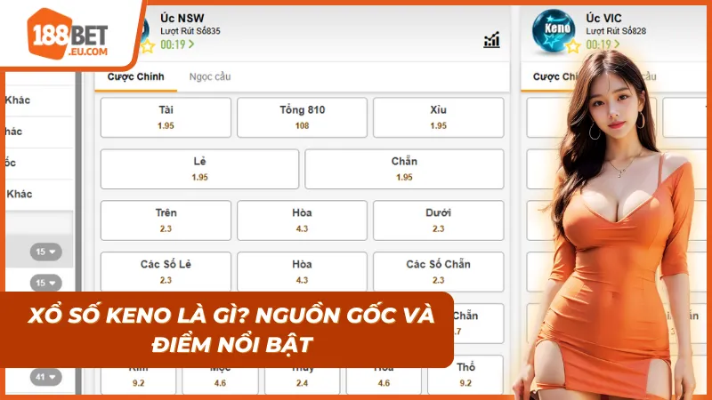 Giao diện trực quan, dễ chơi của Xổ Số Keno