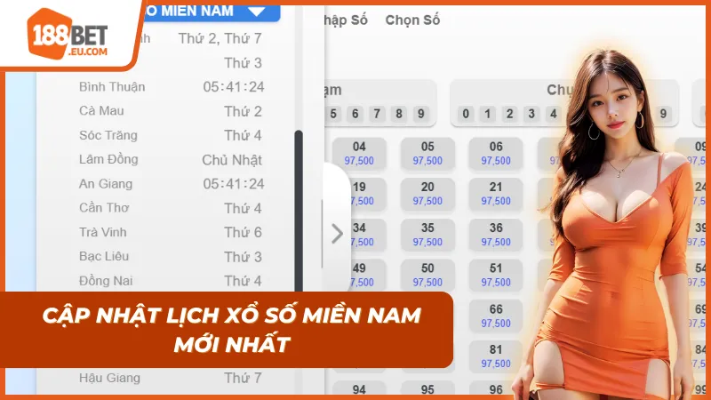 Lịch quay Xổ Số Miền Nam rõ ràng, dễ theo dõi