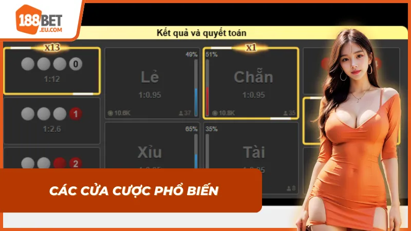 Bảng tỷ lệ rõ ràng, dễ theo dõi tại Xóc đĩa 188BET